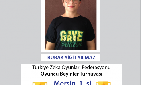 Türkiye Oyuncu Beyinler Turnuvası' nda  Büyük  Başarı