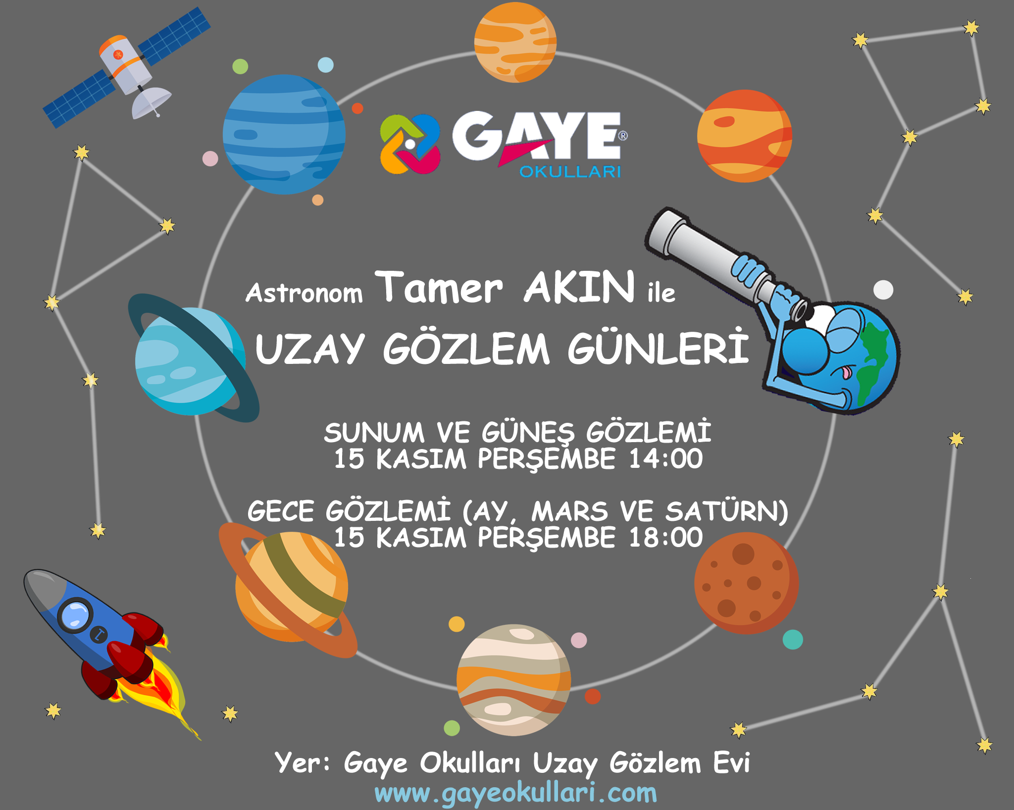 Gaye'de Uzay Gözlem Günleri